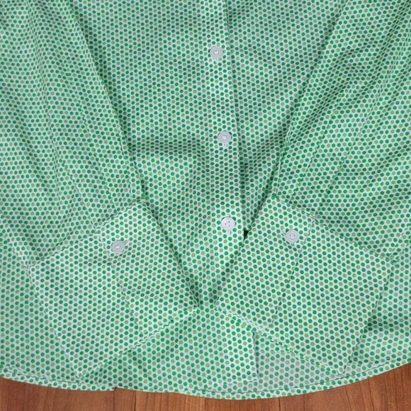 Alex Marie Green Dots Long-Sleeve Button Down Shirt - 16 - Picture 6 of 8